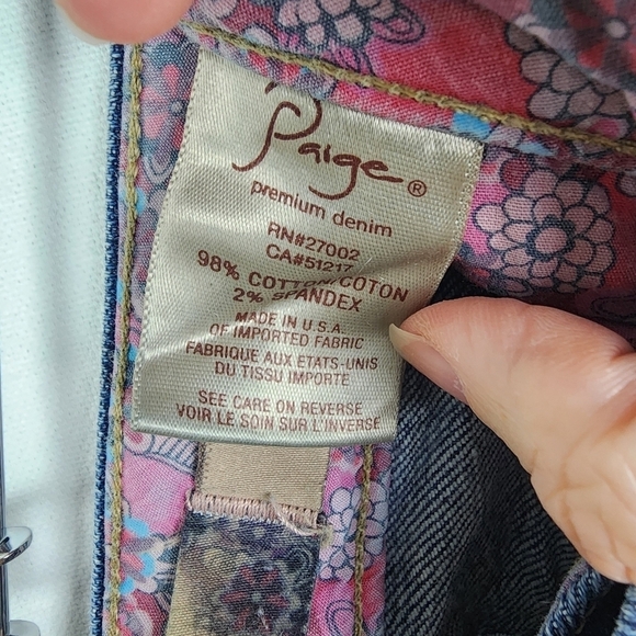 Paige Y2K Flare Leg Jeans SIZE 29 Boho Hippie Festival - Picture 7 of 7